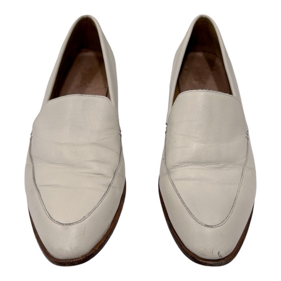 Madewell The Frances Leather Loafer in Vintage Canvas Cream woman’s size 8 - Picture 5 of 11